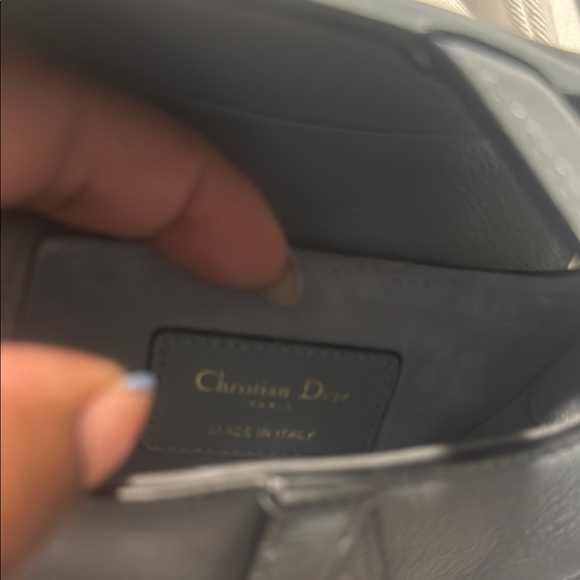 Dior Gray Crossbody Saddle Bag with Gold Hardware - Picture 2 of 8